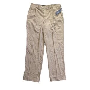 Meeting Street Worsted Wool Comfort Waist‎ Pleated Dress Pants 34x32